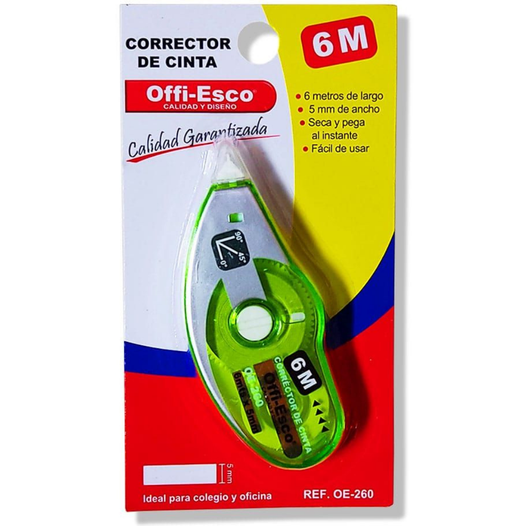 CORRECTOR CINTA x 6MTS x UND OFFI ESCO